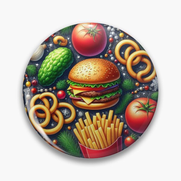 Item preview, christmas with fries and veggies. designed and sold by EndOfRainbowArt.