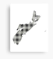 Nova Scotia Plaid in Gray Metal Print