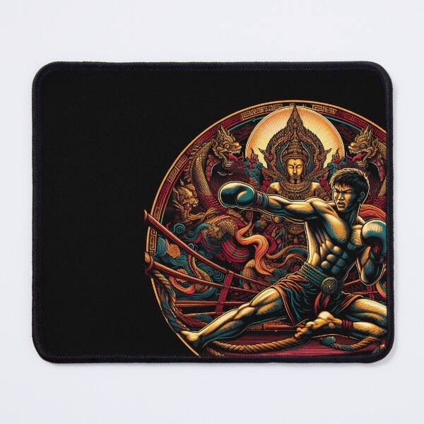 Item preview, Kickboxing Muay Thai Buddha Fighter designed and sold by RedDesignSyc.