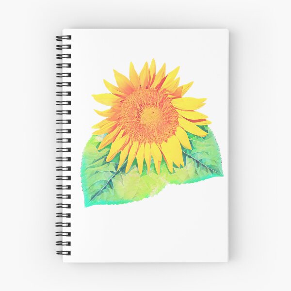 Artikelvorschau, Eine einzelne Sonnenblume mit zwei Blättern entworfen und verkauft von Randall Bennett.