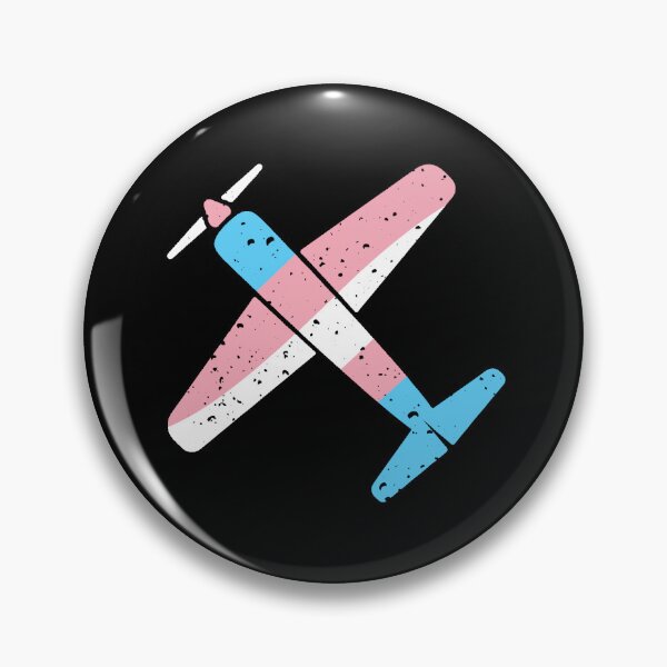 Item preview, Single Engine Prop Aircraft Transgender Flag Left Chest design designed and sold by venomousvector.