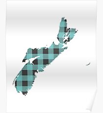 Nova Scotia Plaid in Mint Poster