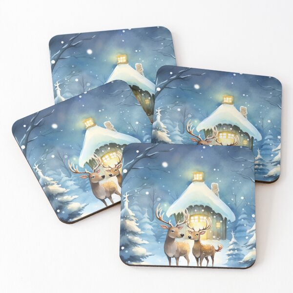 Item preview, Snowy Reindeer Serenade designed and sold by cute-animals99.