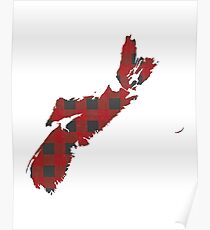 Nova Scotia Plaid in Red Poster