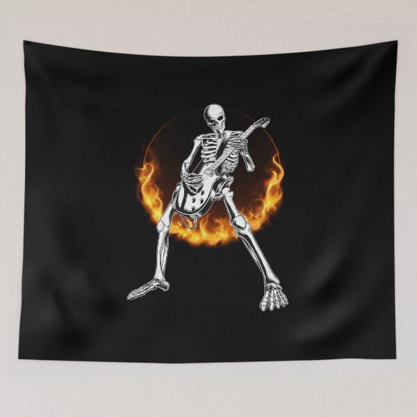 Item preview, Rock N Roll Rocking Heavy Metal Skeleton designed and sold by Gifiti.