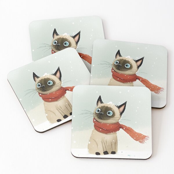 Item preview, Siamese Cat in Winter designed and sold by NattyCorvus.