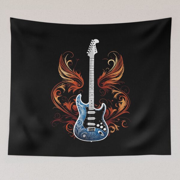 Item preview, Electric guitar with flames designed and sold by EternalDelight1.