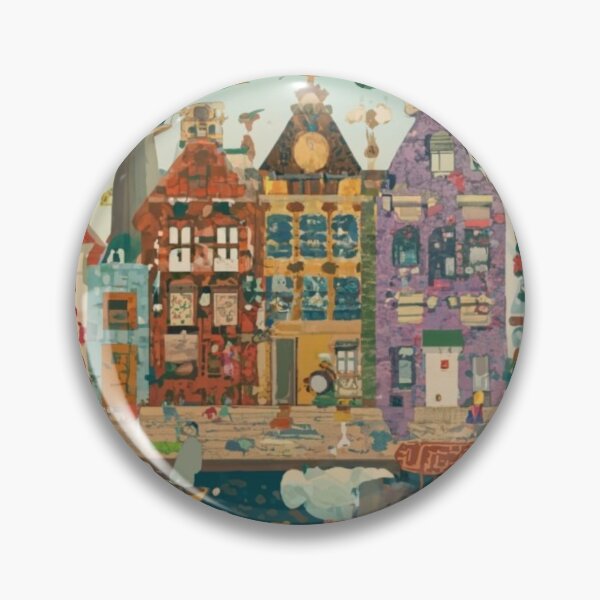 Item preview, Zaandam town in patchwork art style designed and sold by effateON.