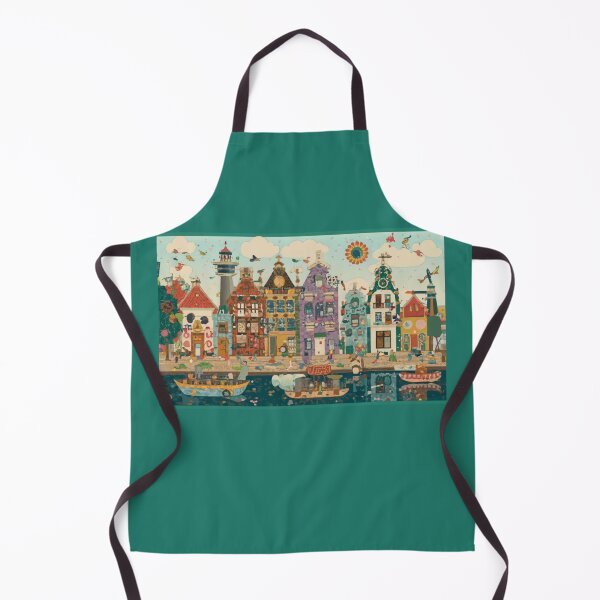 Item preview, Zaandam town in patchwork art style designed and sold by effateON.