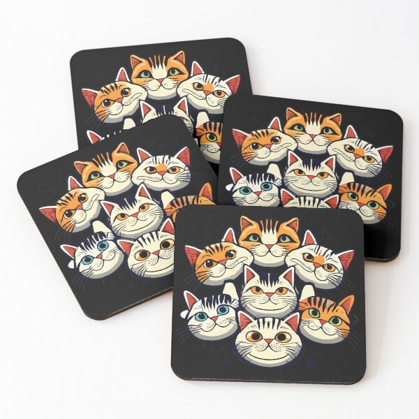 Item preview, Assorted Cat Faces designed and sold by NNisu.