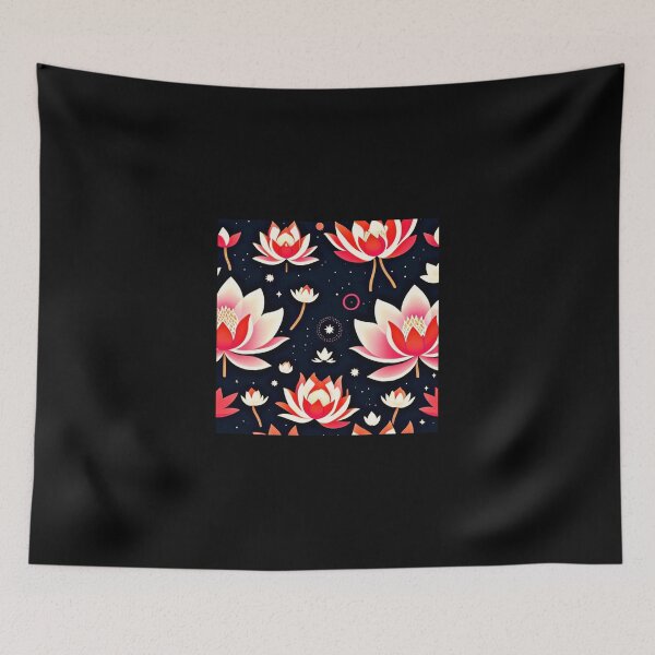 Item preview, patrón de loto designed and sold by Flowerslaps.