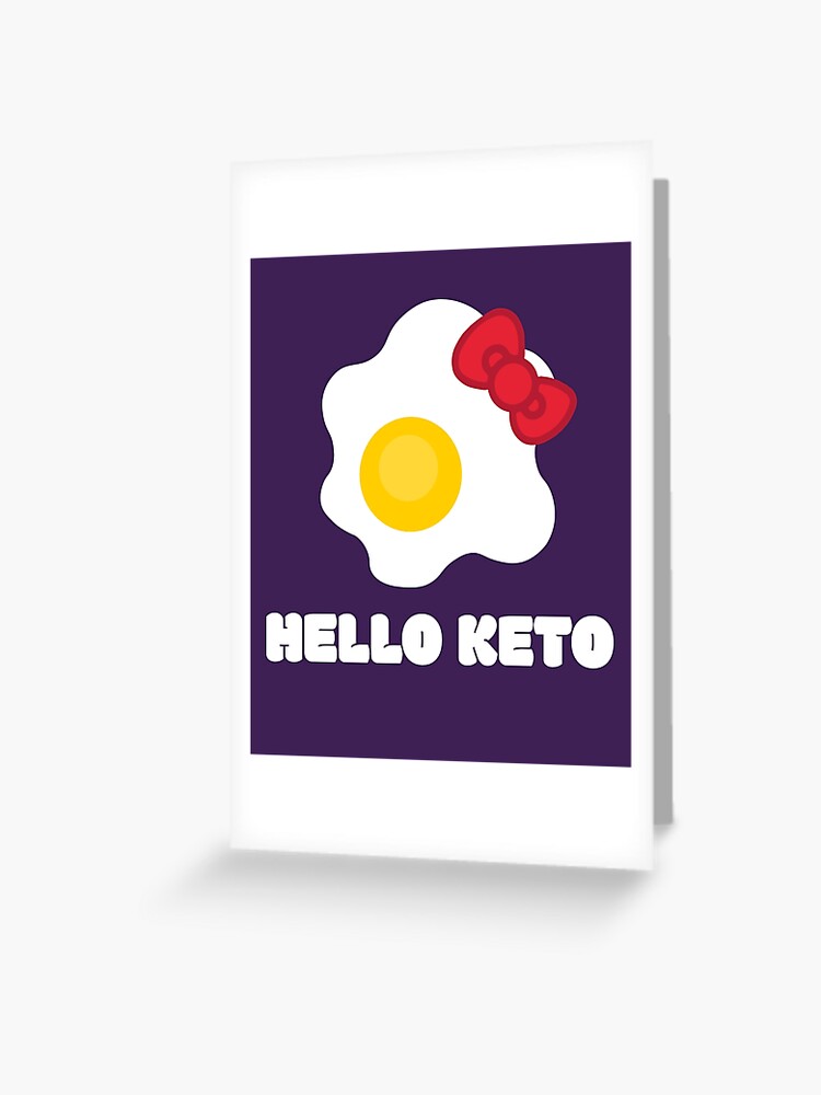 Carte de vœux for Sale avec l'œuvre « Bonjour Keto - Chemises et cadeaux  drôles de Keto » de l'artiste SQWEAR