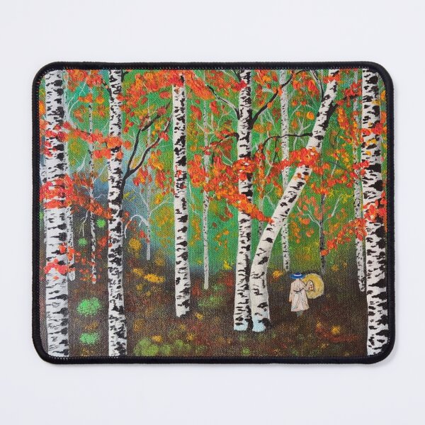 Item preview, Mystical Birch trees forest Painting designed and sold by MirucaDesign.
