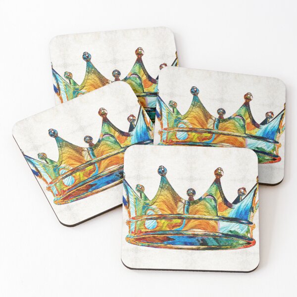 Item preview, Colorful Kings Crown Art designed and sold by Sharon Cummings Art.