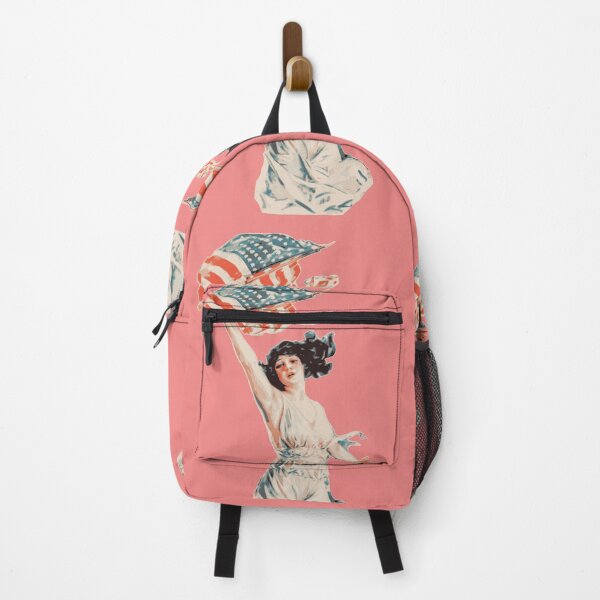 Item preview, Girl Running with Stars & Stripes Flag designed and sold by Buckwig.
