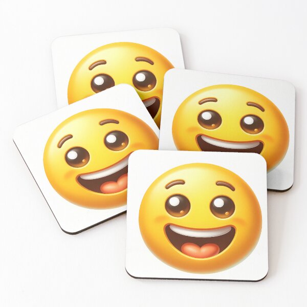 Item preview, yellow face with simple, open eyes and a broad, open smile designed and sold by artumbre.