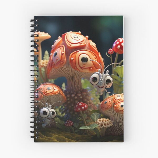 Item preview, Stunning Realistic Artwork Imaginative Art Funny Bug Eyes Mushroom Garden B293 designed and sold by MPCFICTION.