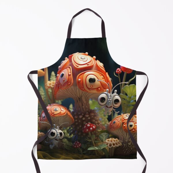 Item preview, Stunning Realistic Artwork Imaginative Art Funny Bug Eyes Mushroom Garden B293 designed and sold by MPCFICTION.