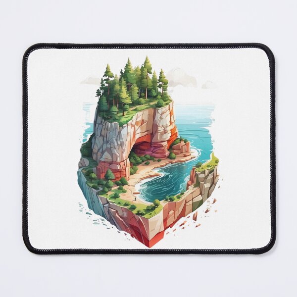 Item preview, Pictured Rocks Scenic AI Art in a Colorful Setting designed and sold by thebesracompany.
