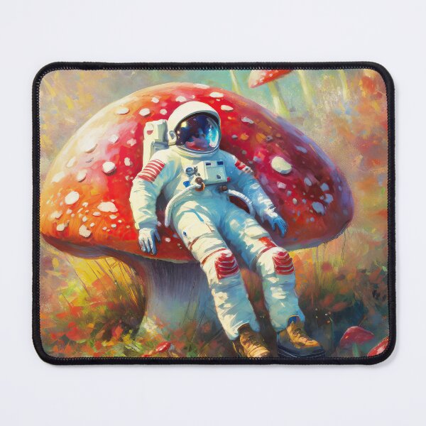 Item preview, Spaceman on mushrooms designed and sold by psychoshadow.