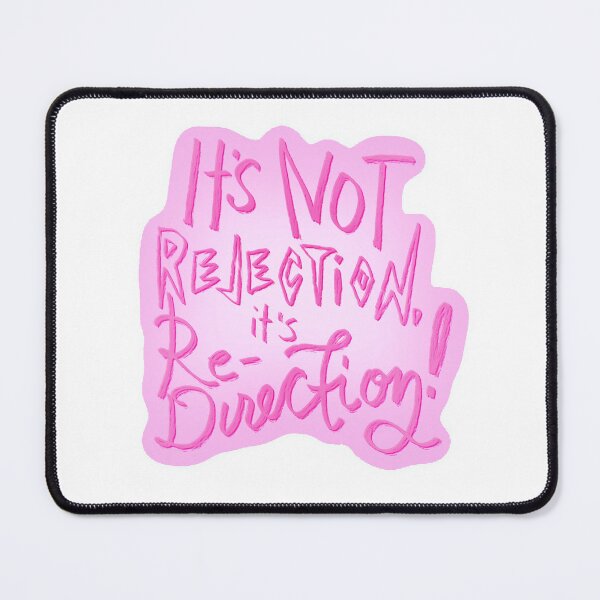 Item preview, (PINK) It’s Not Rejection, It’s Re-direction! Calligraphy Lettering Quote Art Print designed and sold by Celine Aves.