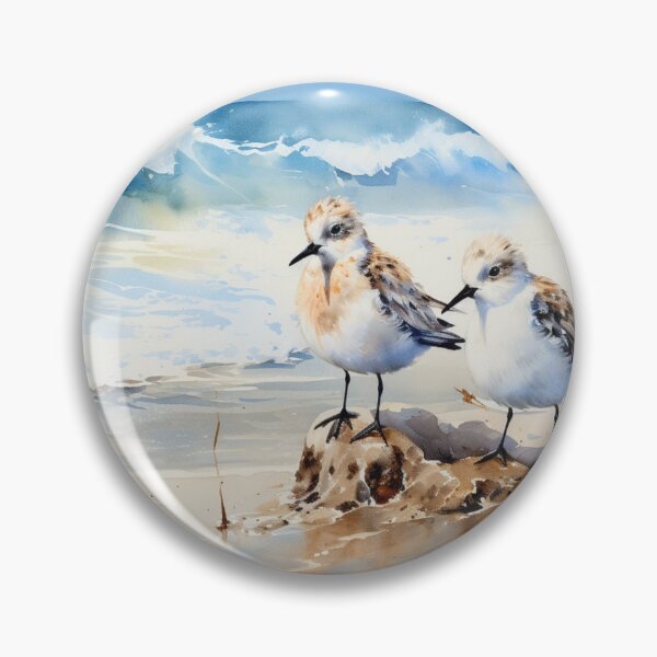 Item preview, Sanderling Birds Watercolor Art Print designed and sold by nitty73.