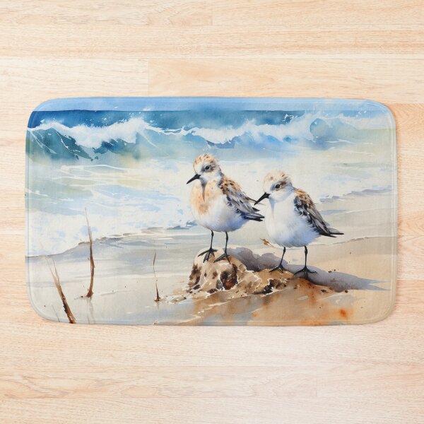 Item preview, Sanderling Birds Watercolor Art Print designed and sold by nitty73.