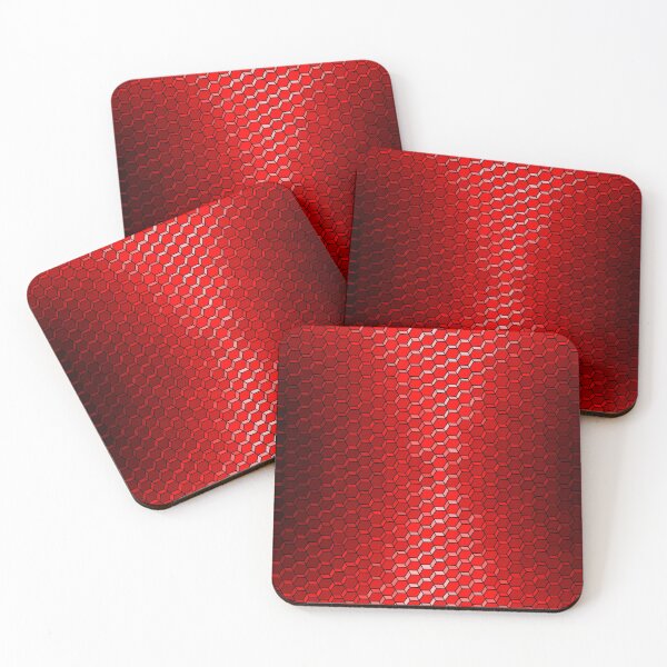 Item preview, Red Skin 3D Hexagons Pattern designed and sold by ArtAndBliss.