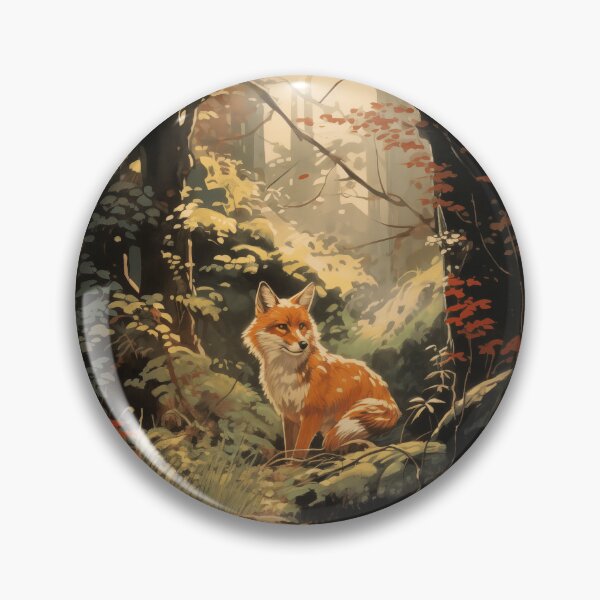 Item preview, Painting of Fox in Dense Forest designed and sold by Je-we.