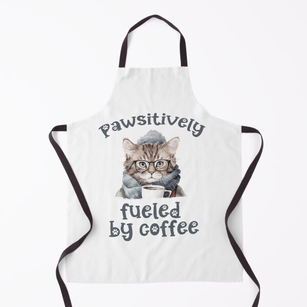 Item preview, Funny Cat Pawsitively Fueled by Coffee designed and sold by tsuttles.