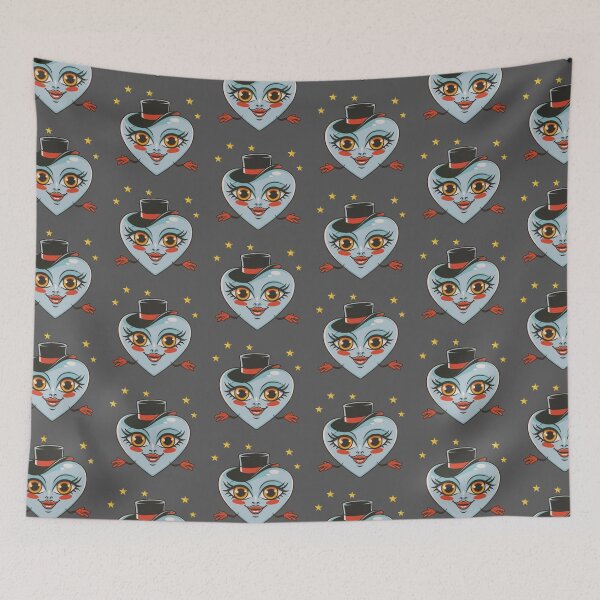 Item preview, Cute Heart wearing hat inspired by femme fatale style designed and sold by Queengoldxx.