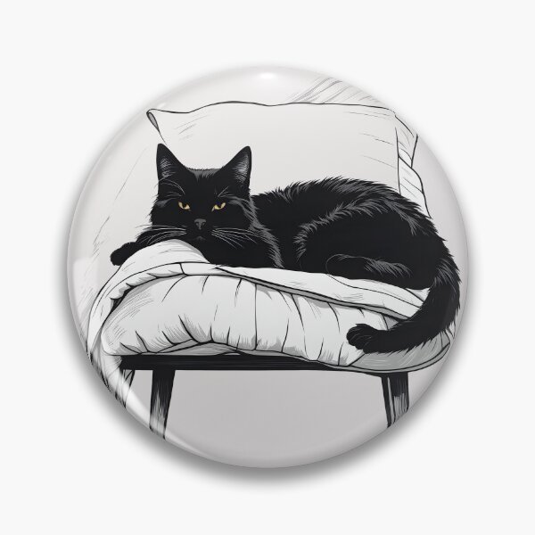 Item preview, Aesthetic Blaclk Cat chilling designed and sold by Catophile.