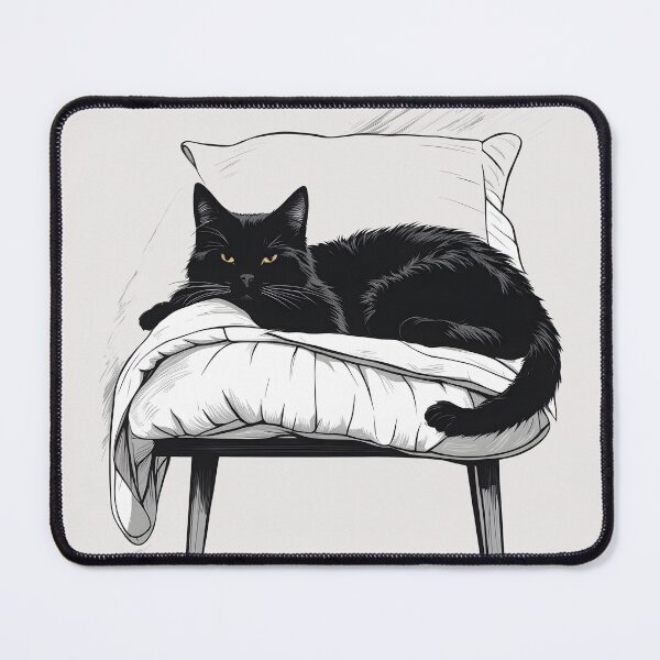 Item preview, Aesthetic Blaclk Cat chilling designed and sold by Catophile.