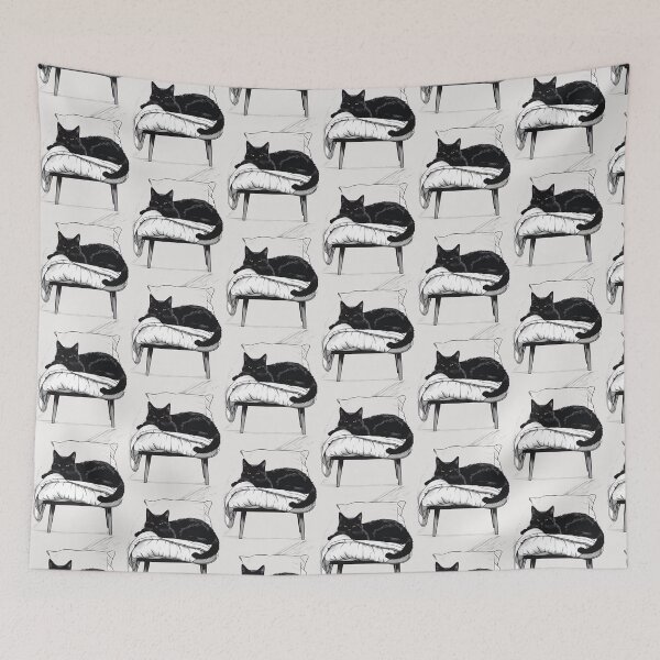 Item preview, Aesthetic Blaclk Cat chilling designed and sold by Catophile.