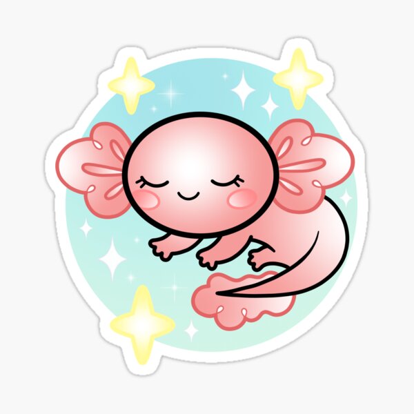 Vista previa del artículo con la obra «Axolotl rosa», diseñado y vendido por BlackCatRhi.