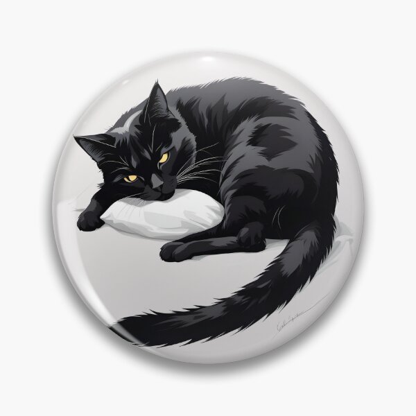 Item preview, Sleeping black Cat designed and sold by Catophile.