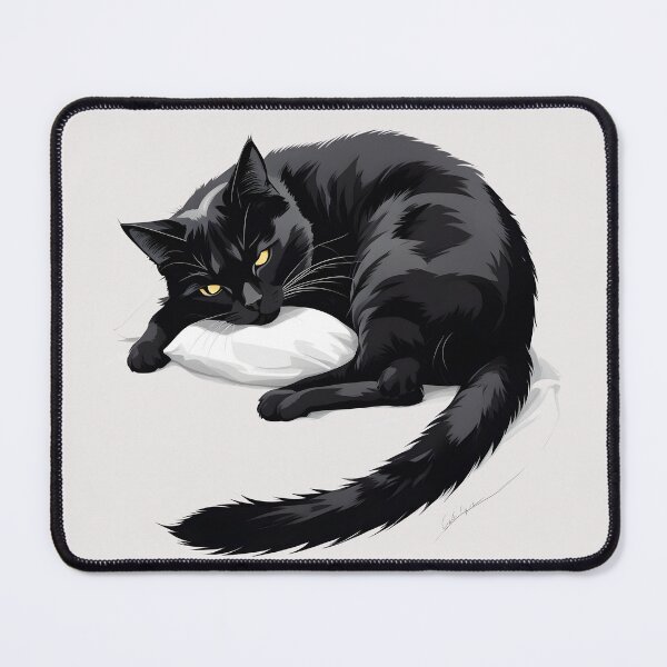 Item preview, Sleeping black Cat designed and sold by Catophile.