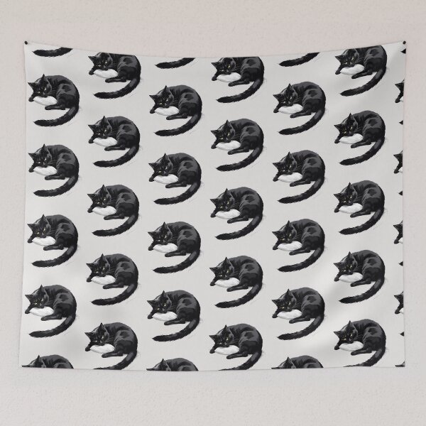 Item preview, Sleeping black Cat designed and sold by Catophile.