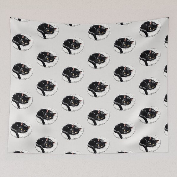 Item preview, Cute black cat Sleeping  designed and sold by Catophile.