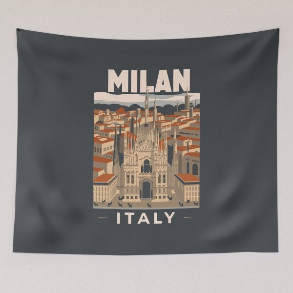 Item preview, A Vintage Travel Art of Milan - Italy  designed and sold by GoodOldVintage.