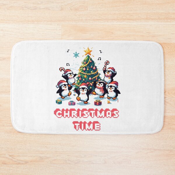 Item preview, Merry Penguins' Jingle Dance Pixel Art designed and sold by UnrealQuake.