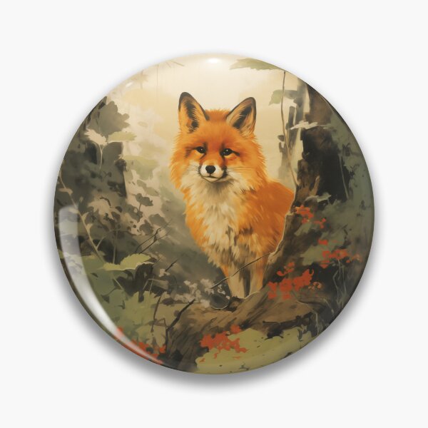 Item preview, Painting of Fox in Dense Forest designed and sold by Je-we.