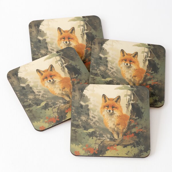 Item preview, Painting of Fox in Dense Forest designed and sold by Je-we.