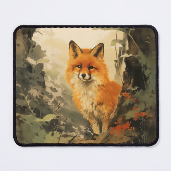 Item preview, Painting of Fox in Dense Forest designed and sold by Je-we.