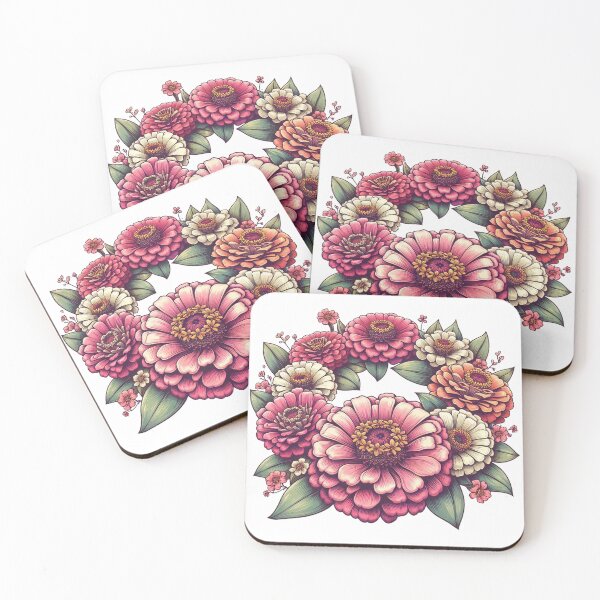 Item preview, Vintage Zinnia Flowers designed and sold by clarkfraser.