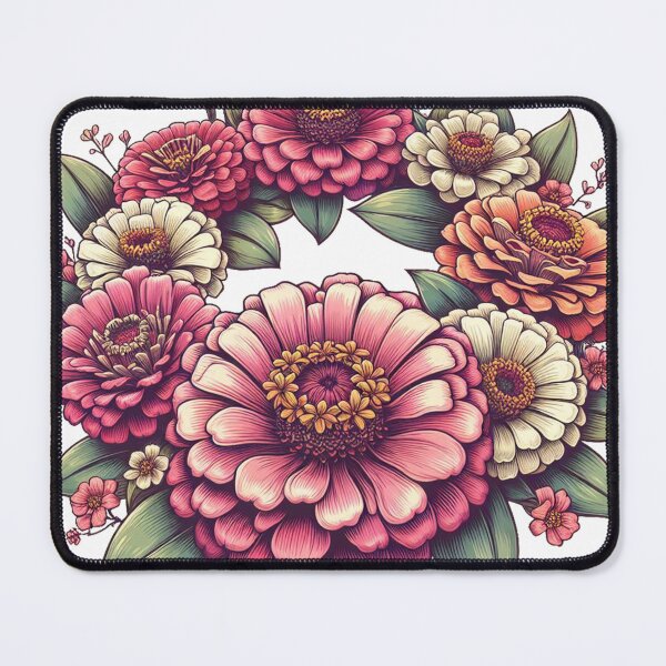 Item preview, Vintage Zinnia Flowers designed and sold by clarkfraser.