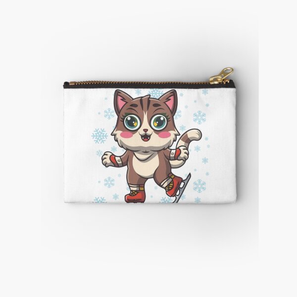 Item preview, Cute Cat Skating on Ice Winter Cat Skating Christmas Cat Ice Skates designed and sold by MarsLights.