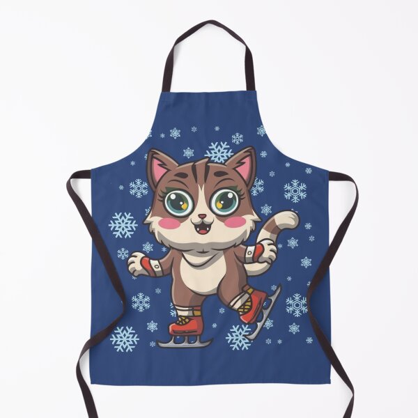 Item preview, Cute Cat Skating on Ice Winter Cat Skating Christmas Cat Ice Skates designed and sold by MarsLights.