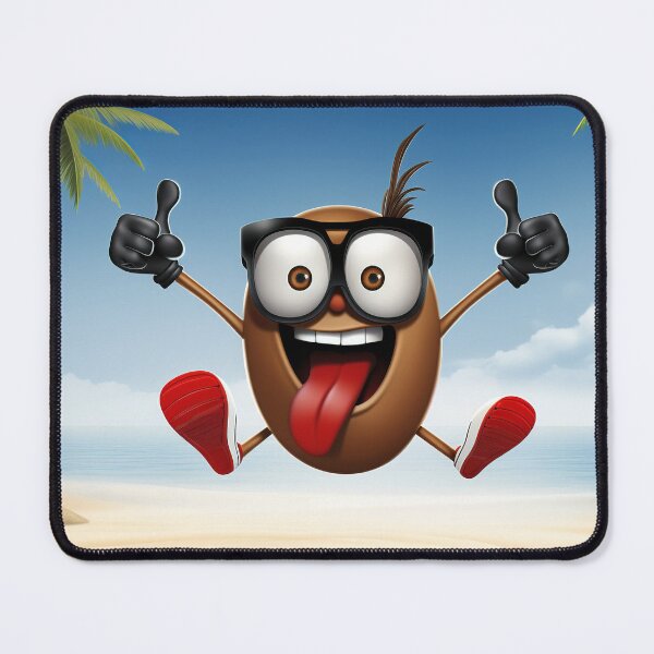 Item preview, Happy cartoon character on the beach designed and sold by czintos.