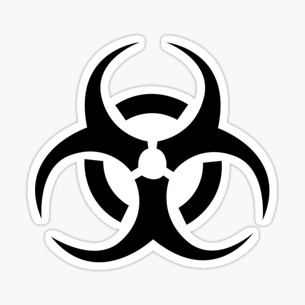 Item preview, Biohazard Symbol designed and sold by AlienStickers.